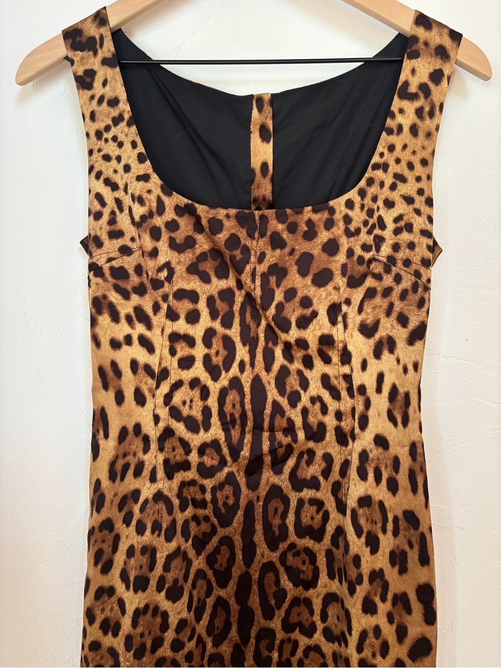Dolce & Gabbana Y2K Leopard Print Silk Sheath Dress Sz 44/US 8 Like New - Picture 2 of 7